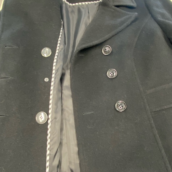 Women’s St. John's Bay Black Double-Breasted Pea Coat 1X - Picture 6 of 9